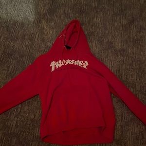 Red thrasher hoodie
